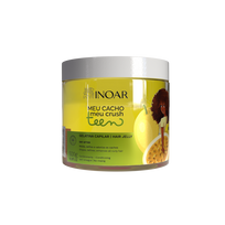 INOAR Meu Cacho Meu Crush Teen Passion Fruit Hair Jelly  plaukų formavimo želė garbanotiems plaukams pasiflorų kvapo, 500 g
