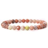 6mm Chakra Beads Energy Bracelet Natural Round Agates Onyx Stone Stretch Bracelet Bangles for Women Men Handmade Yoga Bracelet Style P beige