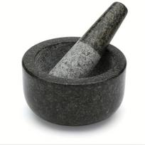 1 rinkinys, Natūralus česnako smulkintuvas, Akmeninis grūstuvas, Česnako grūstuvas, Puodas, Namų malimo akmuo, Česnako skustukas 16*8cm gray