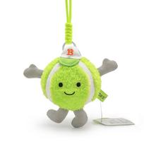Cartoon Tennis Pendant Memory Foam Decompression Slow Rebound Keychain Doll Couple Bag Plush Pendant 12cm 0.07kg white