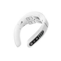 Electric Neck Shoulder Pulse Massager Kneading 8 Head Magnetic Pulse Heating Cervical Vertebra Relax Pain Relief Massage Tool white