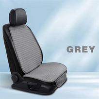 Lininė automobilio sėdynės užvalkalas Minkštas ir pralaidus orui Priekinės premium sėdynės pagalvėlė su neslystančiu apsauginiu elementu Universalus tinka daugumai automobilių - 1 vnt. Polyester&Four Seasons pilka spalva