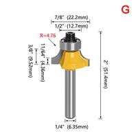 6 mm / 1/4 colio kotu apvalinimo freza su guoliu 1/4x22.2mm