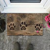 Black Dog Paw Carpet Scratch Real-life Photo Paw Door Mat Indoor Floor Mat Bedroom Flannel Living Room Home Decoration Mats 30x50cm gray