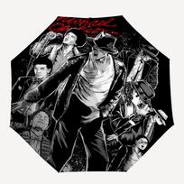 1pc Michael Jackson  Moonwalk  Automatic Folding Umbrella - Compact 8-Rib Design, Durable Plastic & Iron, Daily Use F104014 gray
