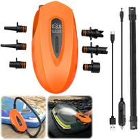 20PSI SUP valties pripučiamas siurblys su skaitmeniniu ekranu, irklentės siurblys, nešiojamas oro kompresorius pripučiamiems daiktams, baidarėms, valtims france orange