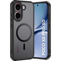 Matinis Skaidrus Kameros Apsaugos Galinis Dangtelis su Oro Pagalviu Smūgiams Atsparus Dėklas POCO X8 Pro Max Trubo 5 Max Magnetiniam Belaidžiam Įkrovimui Kietas Dangtelis For Redmi Turbo 5 gray