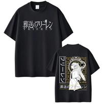 Anime Frieren_ Beyond Journey's End Frieren Manga T Shirt Men Women Summer Harajuku High Quality Cotton Short Sleeve T-shirts S įvairiaspalvis