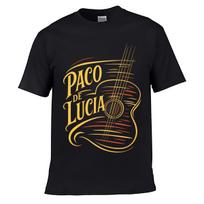 Golden Flamenco Guitar Tribute Lette short-sleeved T-shirt XL brown