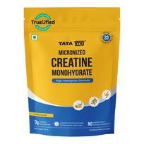 TATA 1MG Creatine Monohydrate| Each Batch tested DCT& DHT Safe | Zero Calories | Boosts Strength, Power & Recovery | Fast Absorption | Unflavour