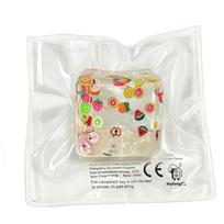 HefengCL Fruit Cube Squishy Toy with Fruit Slices, TPR Stress‑Relief Fidget Toy Gifts for Kids Adults Classroom Holiday white