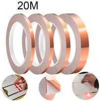 20 metrų vienpusė laidžioji varinė folijos juosta lipni ekranavimo karščiui atspari juosta 2mm 3mm 4mm 5mm 6mm 8mm 10mm 2MM beige