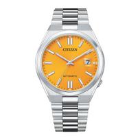 Citizen Tsuyosa Collection Automatic Watch NJ0150-81Z Men's Stainless Steel Case Sapphire Glass Yellow Silver 40mm orange