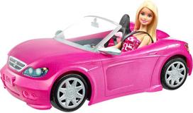 Barbie and Cute Pink Car Doll and Accessories DJR55 [Dress-up & Vehicle] [Doll Included] [Ages 3+] rožinė