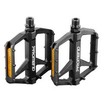 Ultra-Lightweight Nylon Reflective Bicycle Pedals With DU Bearings Mountain Road Folding Bikes Medium black
