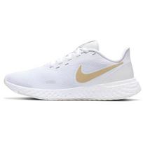Nike Revolution 5 White / Gold Women's (Unisex) Running Shoes BQ3207 108 36.5 white