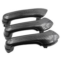 5PCS/Set Carbon Fiber Interior Grab Handle Inside handle door armrest fit for 1999-2004 Volkswagen Bora Golf 4 MK4 for Jet gray