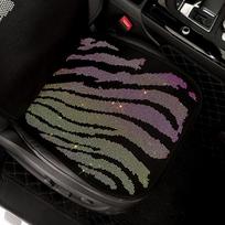 Luxury Ice Silk Shiny Car Seat Cover Non-Slip Breathable Cool Pad Seat Backrest Auto Interior Universal Summer Mat Bling 1pc front seat gray