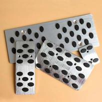 For Nissan Tiida Sylphy Livina Sunny Qashqai Teana AT/MT Fuel Accelerator brake Foot Rest Non slip pedal Pads With logo 3PCS gray