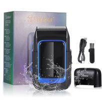 Hatteker Shaver for Men Dual-Head Beard Shaver Razor Reciprocating Ultra Shaving Machine Smooth Clean Shave & Skin Whitening raudona