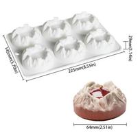 Food Grade Silicone 3D Iceberg Mousse Cake Mould Heat Resistant Handmade Snow Mountain Mould BPA Free Flexible white