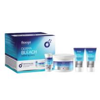 Raaga Professional Derma Bleach Crème | Oxygen Release with Aloe Vera & Alpha Arbutin | Skin Brightening & Hydration | 290g Combo Kit blue