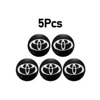 5/10vnt. Automobilio nuotolinio rakto aliuminio lipdukas emblema Decal Toyota Hilux Yaris Corolla Land Cruiser Rav4 Tacoma Aygo Fortuner Scion CR5 black