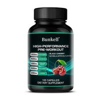 High‑Performance Pre‑Workout Dietary Supplement Capsules, Black Cherry Flavor, 120 Count 120 Capsules