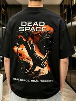 Men's Dead Space Game T-Shirt Oversized Iconic Print Distressed Short Sleeve Tee Suitable for S XXL black