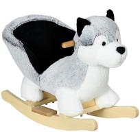 Husky Dog Rocking Horse for Children 18-36 Months, 60x33x50cm, Grey