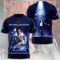 3D Graphic Michael Jackson T Shirt Pop Music King of Pop Unisex Tee S-5XL XXXL blue
