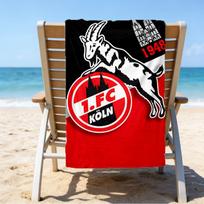 Goat Football Club Koln Beach Towel - Soft, Absorbent Microfiber, Lightweight, Ideal for The Beach, Parties, Travel, Camping fan gifts 70cmx140cm(27x55inch)