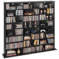 VEVOR Medijos laikymo spintelė, 8 pakopų DVD lentyna organizatorius, 142 x 22 x 130 cm Daugialypės terpės laikymo organizatorius CD, DVD, knygoms ir žaidimams 142 x 22 x 130 cm juoda