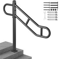 VEVOR Vienos atramos Turėklas Lauko 1-3 Pakopoms 102,9 cm Laiptų Turėklas Montuojamas ant Grindų 99 x 8.8 x 90 cm