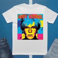 Andy Warhol Pop Art T-Shirt | Colorful Portrait Tee L yellow