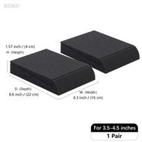 Garsiakalbių pagrindo pagalvėlės Super antivibracinės studijiniai monitoriai Audio didelio tankio kempinės pagalvėlės Garsiakalbių dugno priedaiGeras produktas For 3.5-4.5 inch black