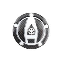 For Kawasaki Ninja H2R H2 H2-SX 2015- 3D Carbon Fiber Motorcycle Fuel Tank Cap Sticker Fish Bone Sticker Decal gray