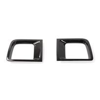 Car Front Grille Bumper Air Intakes Duct Vent Cover Trim Frame for Jeep Renegade 1.4 T 2016 2017 2018 Exterior Carbon Fiber 2pieces black