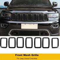 Juoda automobilio priekinė grotelių ertmės žiedo apdaila Jeep Grand Cherokee 17+ priedams gray
