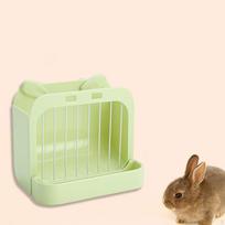 Hay Feeder Bunny Rack Holder Feeding Manger Food Bowl Dispenser for Rodents Bunnies žalia