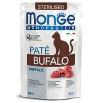 Monge Cat Monoprotein Pouch Sterilised Pate Buffalo 85 g | 17079 | 8009470013758