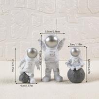 Astronautas Torto Viršus Kosmoso Tema Gimtadienio Šventė Torto Dekoracija Visatos Planetų Serija Torto Viršus Vaikų Gimtadienio Dovana mėlyna