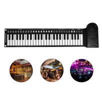 Piano Keyboardist Electronic Out Digital Roll Pad Foldable Electric Piano Rolled black