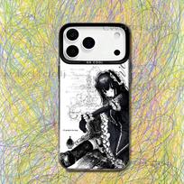 G-Gothic Cyber Sigil Cybersigilism For iPhone 17,16,15,14,13,12,X,8,Pro,Max,Plus,SE4,Air,Mini Black IMD Matte Case iPhone14Pro white