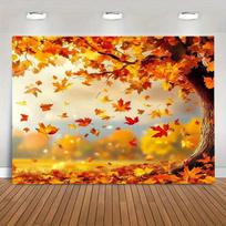 Rudens klevo gobelenas su krentančiais lapais miegamajam ir Padėkos dienos dekoravimui 47.2x31.5inch/120*80cm orange