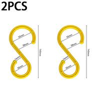 High-Hardness High-Load-Bearing Greenhouse Ventilation Hooks Multi-Functiona No-Drill Cable Wire S-Shaped Hooks L geltona