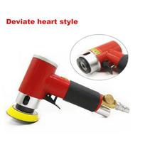 Car Polisher  Pneumatic Air Sander Paint Care Tool 2 3inch 15000r/min Buffer Dual Action Orbital Air Sander Polishing Straight heart red