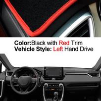 For Toyota RAV 4   RAV4 Car Inner Dashboard Cover Center Console Cover Protector Auto Dash Mat Carpet Sun shade Black RHD black