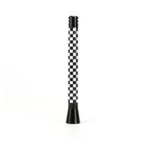 Car Aerial Antenna FM Cover Decor Case For Mini Cooper S JCW One R50 R53 R55 R56 R60 R61 F54 F55 F56 F60 Countryman 77mm juoda balta spalva