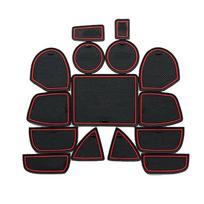 15PCS Anti-Slip Gate Slot Mat Rubber Coaster for Jeep Grand Cherokee 2011-2014 2015 2016 2017 2018 WK2 Accessories Stickers balta